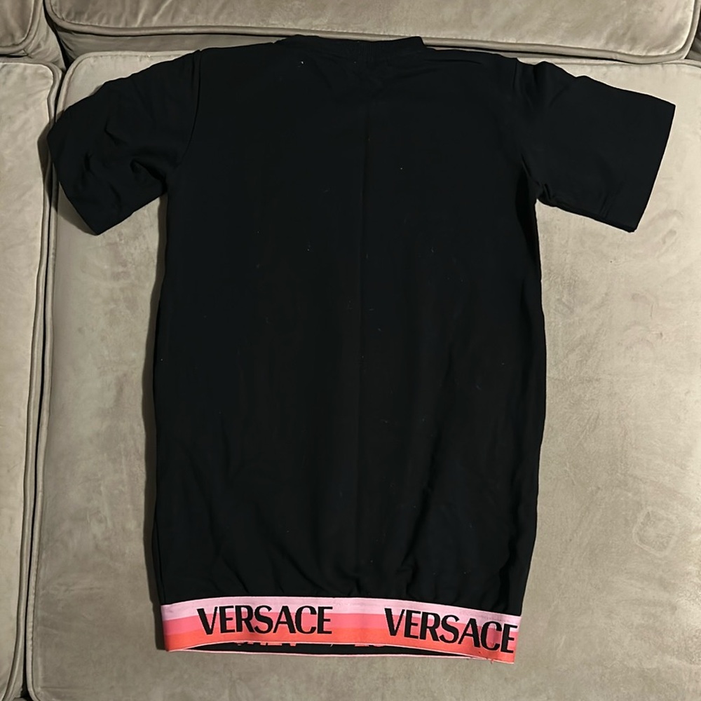 Versace Girls Short Sleeve Black Dress - Picture 4 of 5